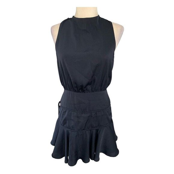 finders womens solid navy blue tank mini jumpsuit romper small - Picture 1 of 5